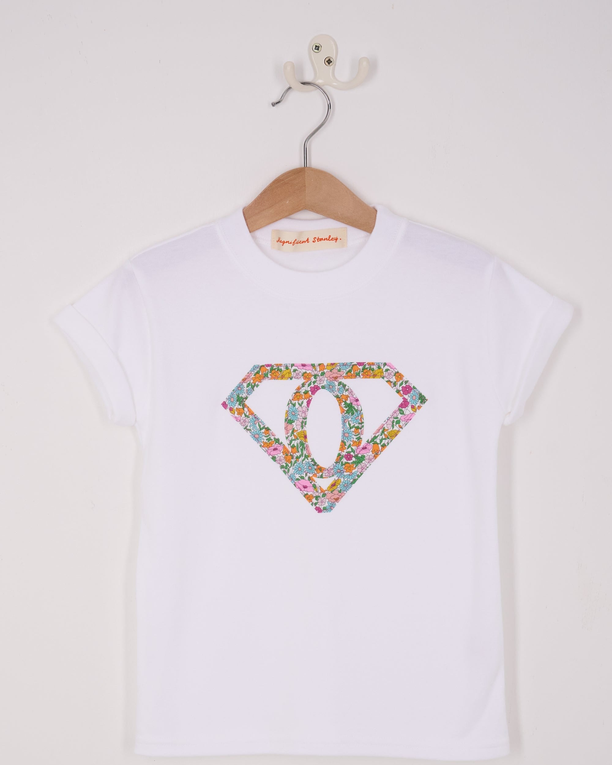 Magnificent Stanley Tee Superhero White T-Shirt in choice of Liberty Print