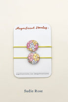 Magnificent Stanley sadie roseLiberty Print pair of yellow Hair Bobble elastics 