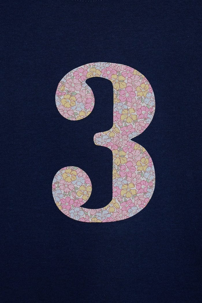 Magnificent Stanley Tee Number Navy T-Shirt in Sadie Rose Liberty Print
