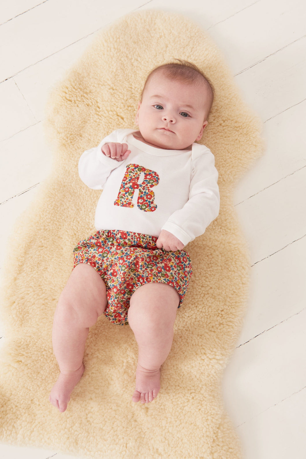 Magnificent Stanley Bodysuit Personalised Bodysuit in Betsy Ann Liberty Print