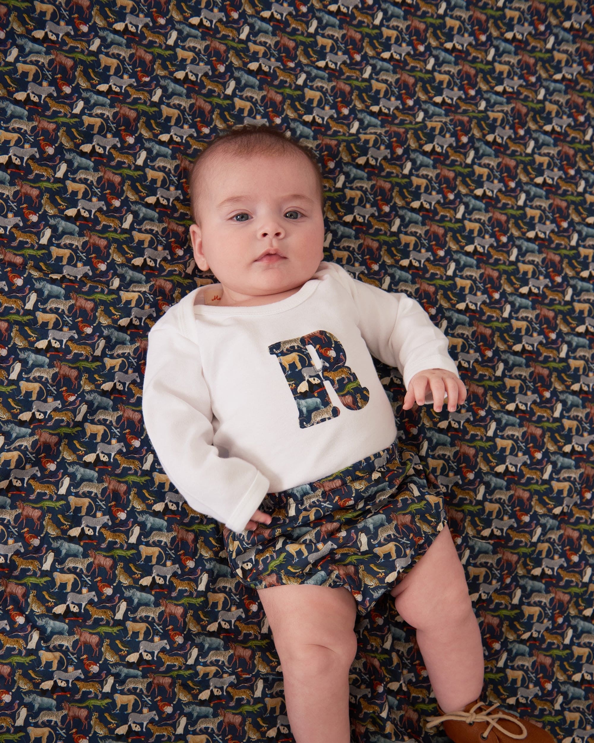 Magnificent Stanley Bodysuit Personalised Bodysuit in Quey 2 Liberty Print