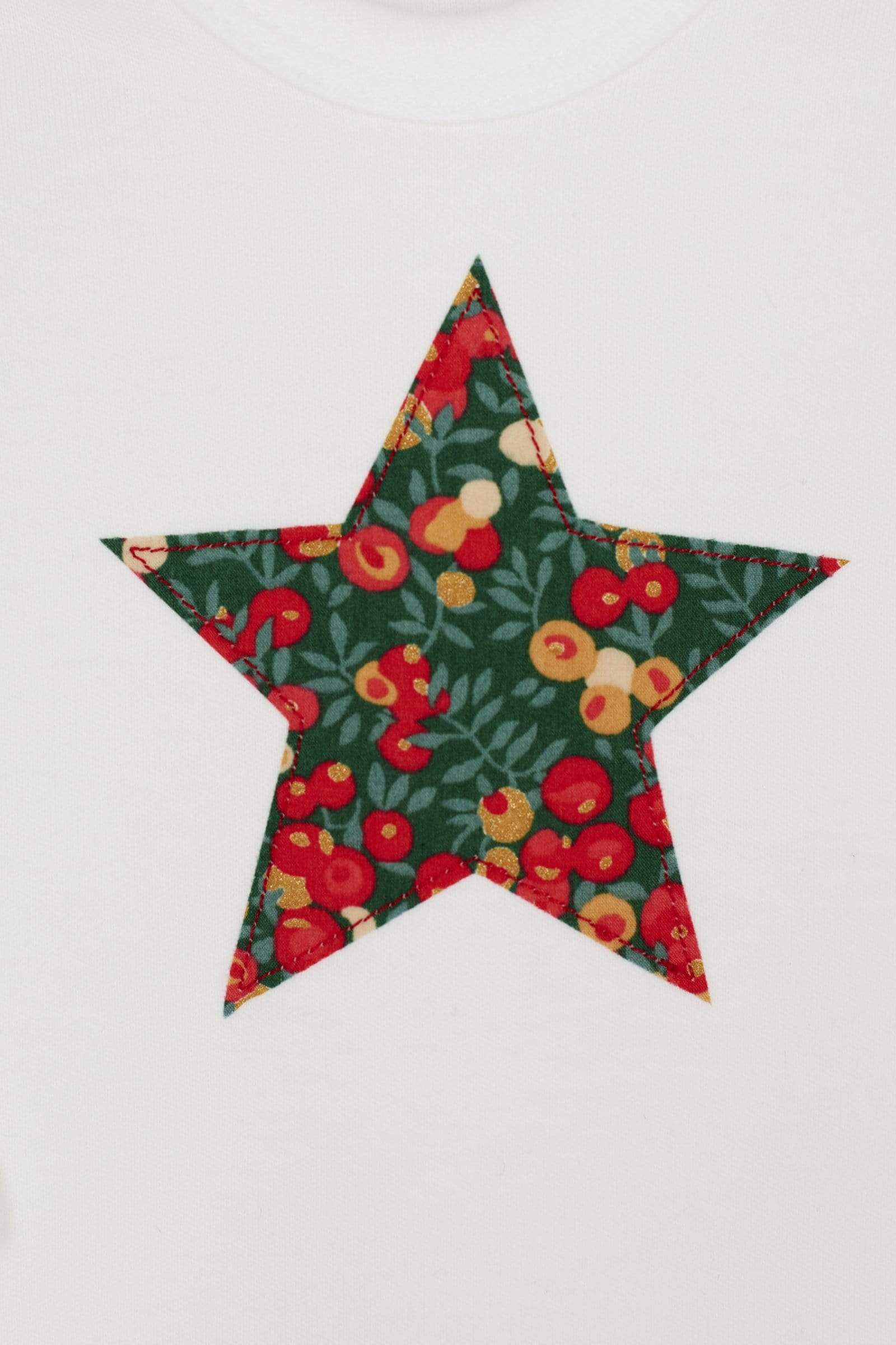 Magnificent Stanley Bodysuit Star Bodysuit in Glitter Wiltshire Liberty Print