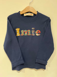 Magnificent Stanley 'Imie' Mixed print Navy L/S Tee 2-3yrs