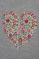 Magnificent Stanley Ladies Sweatshirt Heart Grey Ladies Sweatshirt in your Choice of Liberty Print