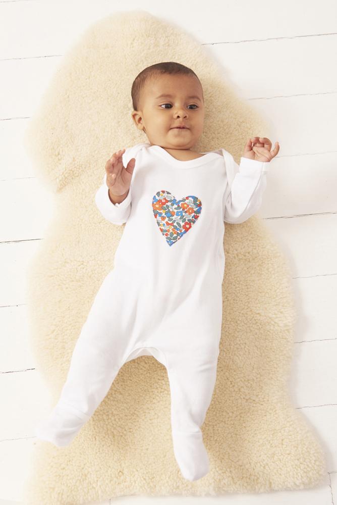 Magnificent Stanley Romper Heart Cotton Romper in choice of Liberty Print