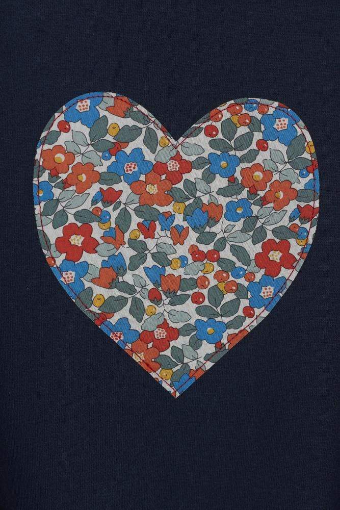 Magnificent Stanley sweatshirt Heart Grey or Navy Sweatshirt in Choice of Liberty Print