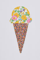 Magnificent Stanley Tee Ice Cream White T-Shirt in Betsy Yellow Liberty Print