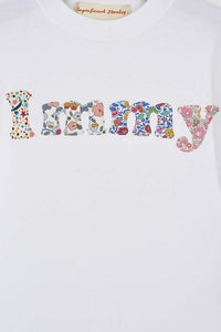 Magnificent Stanley Tee Lowercase Name T-Shirt in Mixed Liberty Prints