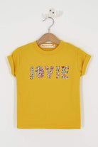 Magnificent Stanley Tee Name Yellow Tee in Choice of Liberty Print