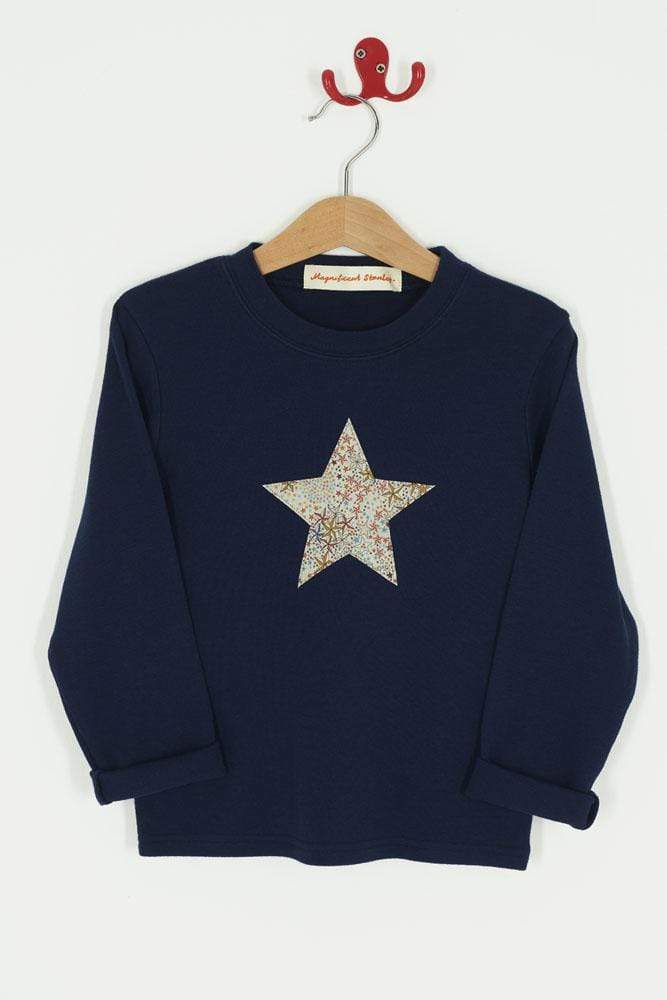 Magnificent Stanley Tee Navy Star T-Shirt in Adelajda Liberty Print