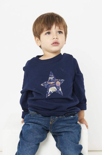 Magnificent Stanley Tee Navy Star T-Shirt in Liberty Christmas Print