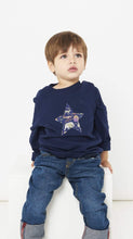 Load image into Gallery viewer, Magnificent Stanley Tee Navy Star T-Shirt in Liberty Christmas Print
