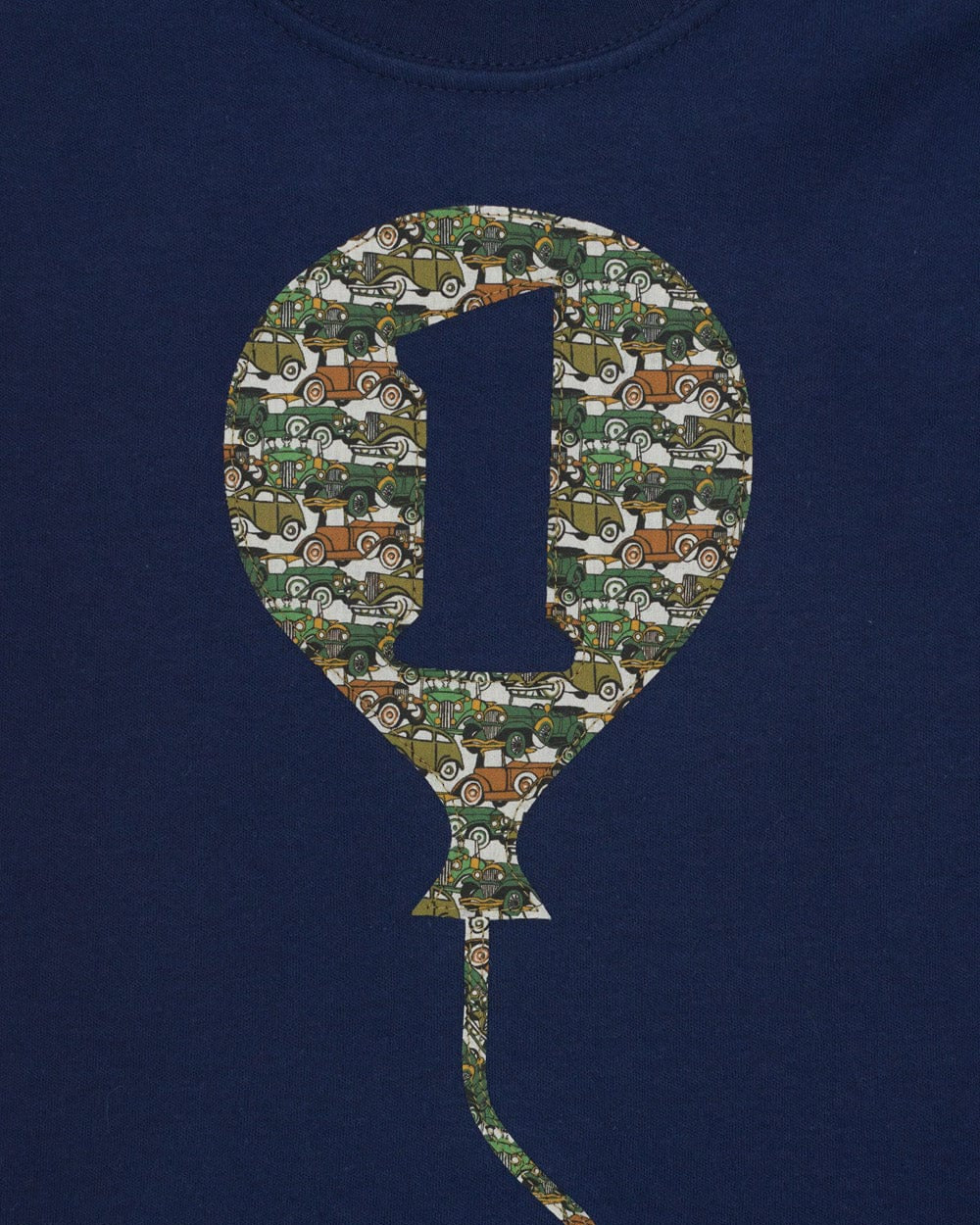 Magnificent Stanley Tee Number Balloon Navy T-Shirt in Choice of Liberty Print