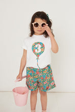 Load image into Gallery viewer, Magnificent Stanley Tee Number Balloon White T-Shirt in Choice of Liberty Print