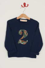 Load image into Gallery viewer, Magnificent Stanley Tee Number Navy T-Shirt in My Little Star Liberty Print