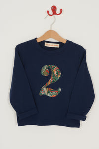Magnificent Stanley Tee Number Navy T-Shirt in My Little Star Liberty Print