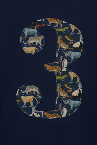 Magnificent Stanley Tee Number Navy T-Shirt in Quey 2 Liberty Print
