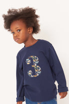 Magnificent Stanley Tee Number Navy T-Shirt in Quey 2 Liberty Print