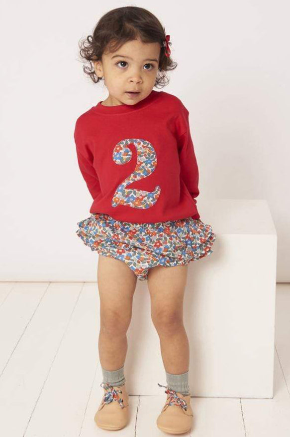 Magnificent Stanley Tee Number Red T-Shirt in Betsy Berry Liberty Print