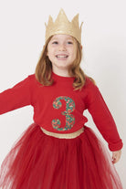Magnificent Stanley Tee Number Red T-Shirt in Glitter Wiltshire Liberty Print