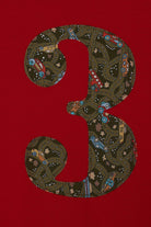 Magnificent Stanley Tee Number Red T-Shirt in Hackney Road Green Liberty Print