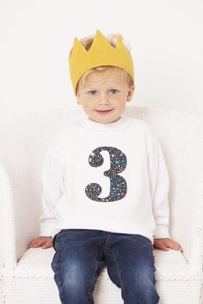 Magnificent Stanley Tee Number White T-Shirt in Fizz Pop Black Liberty Print