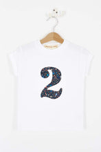Load image into Gallery viewer, Magnificent Stanley Tee Number White T-Shirt in Fizz Pop Black Liberty Print