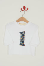 Load image into Gallery viewer, Magnificent Stanley Tee Number White T-Shirt in Quey 2 Liberty Print