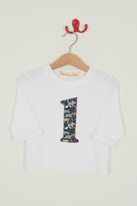 Magnificent Stanley Tee Number White T-Shirt in Quey 2 Liberty Print