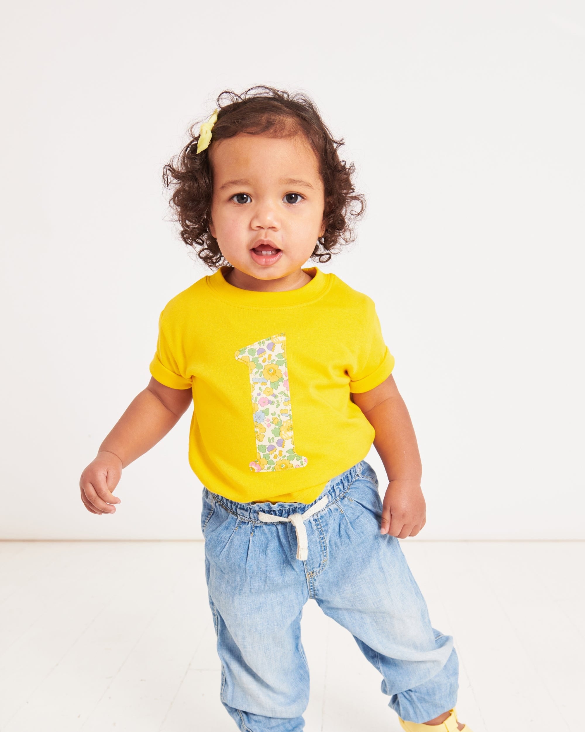 Magnificent Stanley Tee Number Yellow T-Shirt in Betsy Yellow Liberty Print