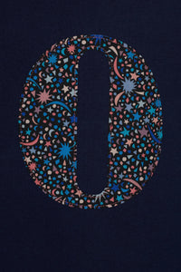 Magnificent Stanley Tee Personalised Navy T-Shirt in Fizz Pop Black Liberty Print