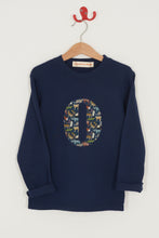 Load image into Gallery viewer, Magnificent Stanley Tee Personalised Navy T-Shirt in Quey 2 Liberty Print