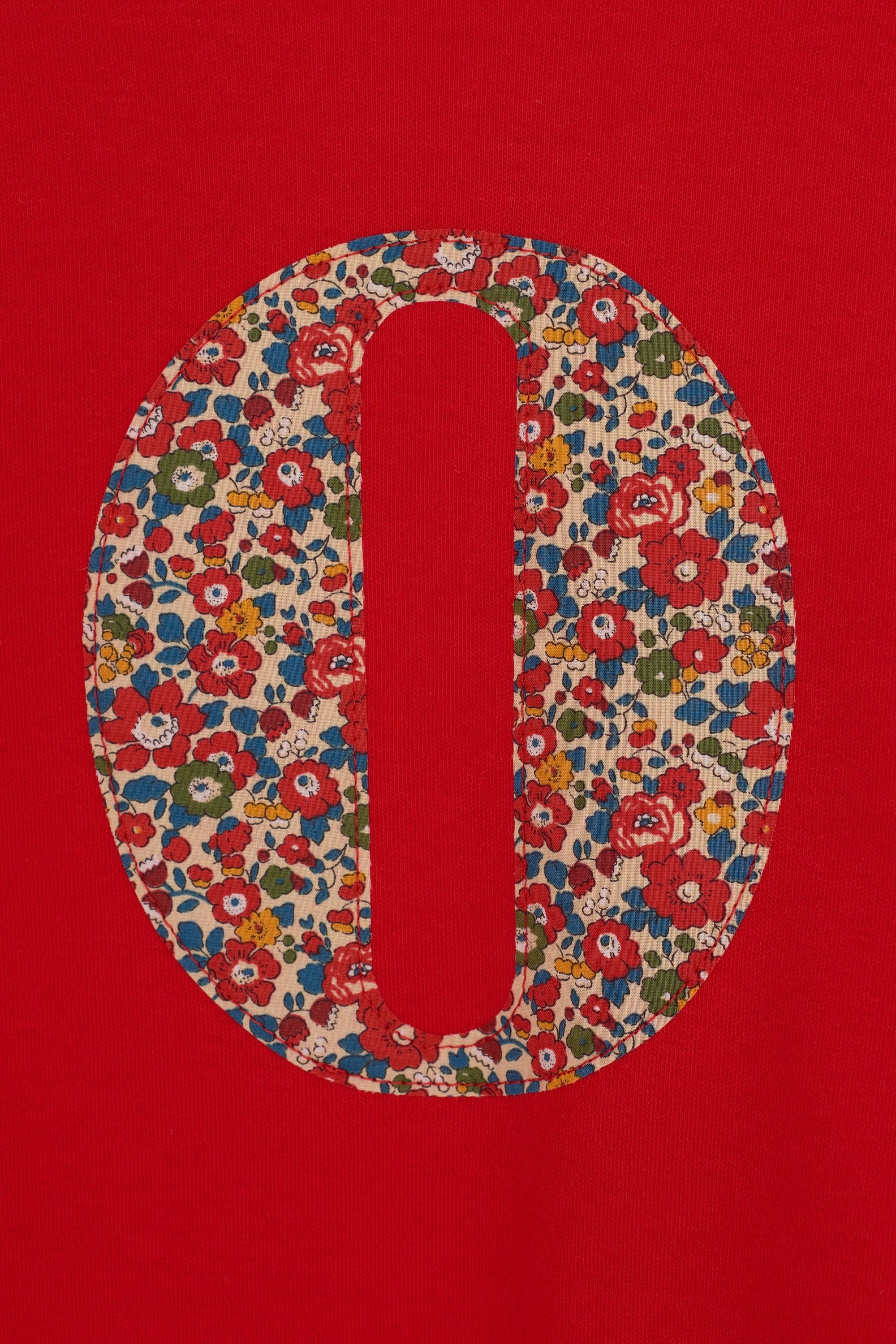 Magnificent Stanley Tee Personalised Red T-Shirt in Betsy Ann Liberty Print