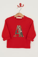 Load image into Gallery viewer, Magnificent Stanley Tee Personalised Red T-Shirt in My Little Star Liberty Print