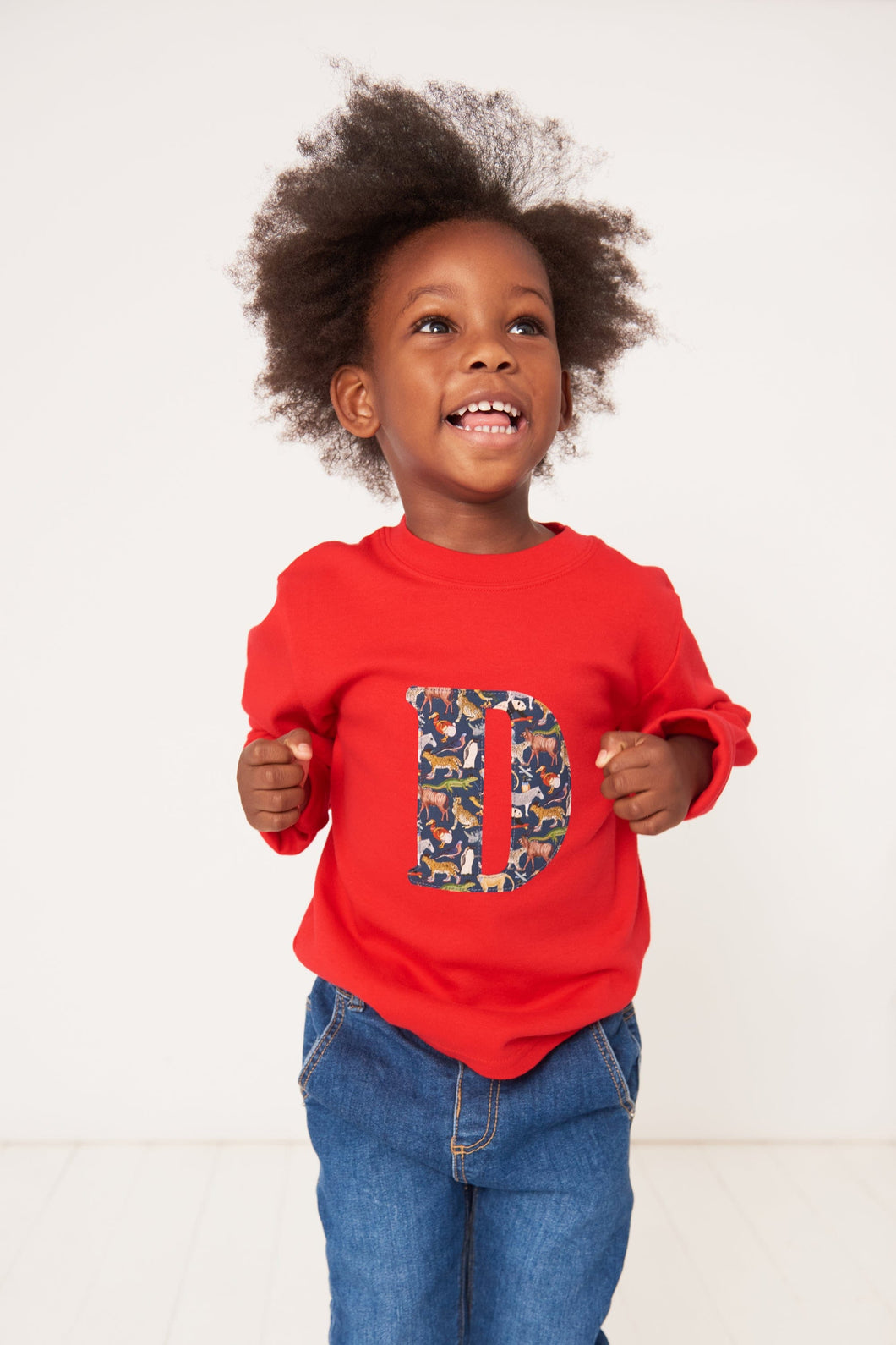 Magnificent Stanley Tee Personalised Red T-Shirt in Quey 2 Liberty Print