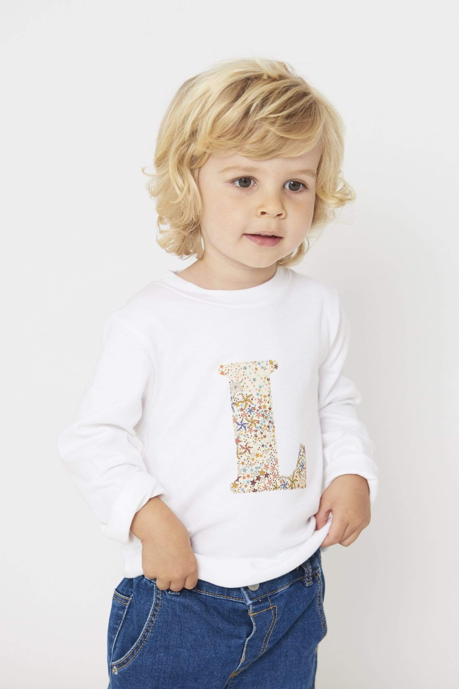 Magnificent Stanley Tee Personalised White T-Shirt in Adelajda Brown Liberty Print