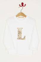 Magnificent Stanley Tee Personalised White T-Shirt in Adelajda Brown Liberty Print