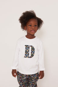 Magnificent Stanley Tee Personalised White T-Shirt in Quey 2 Liberty Print