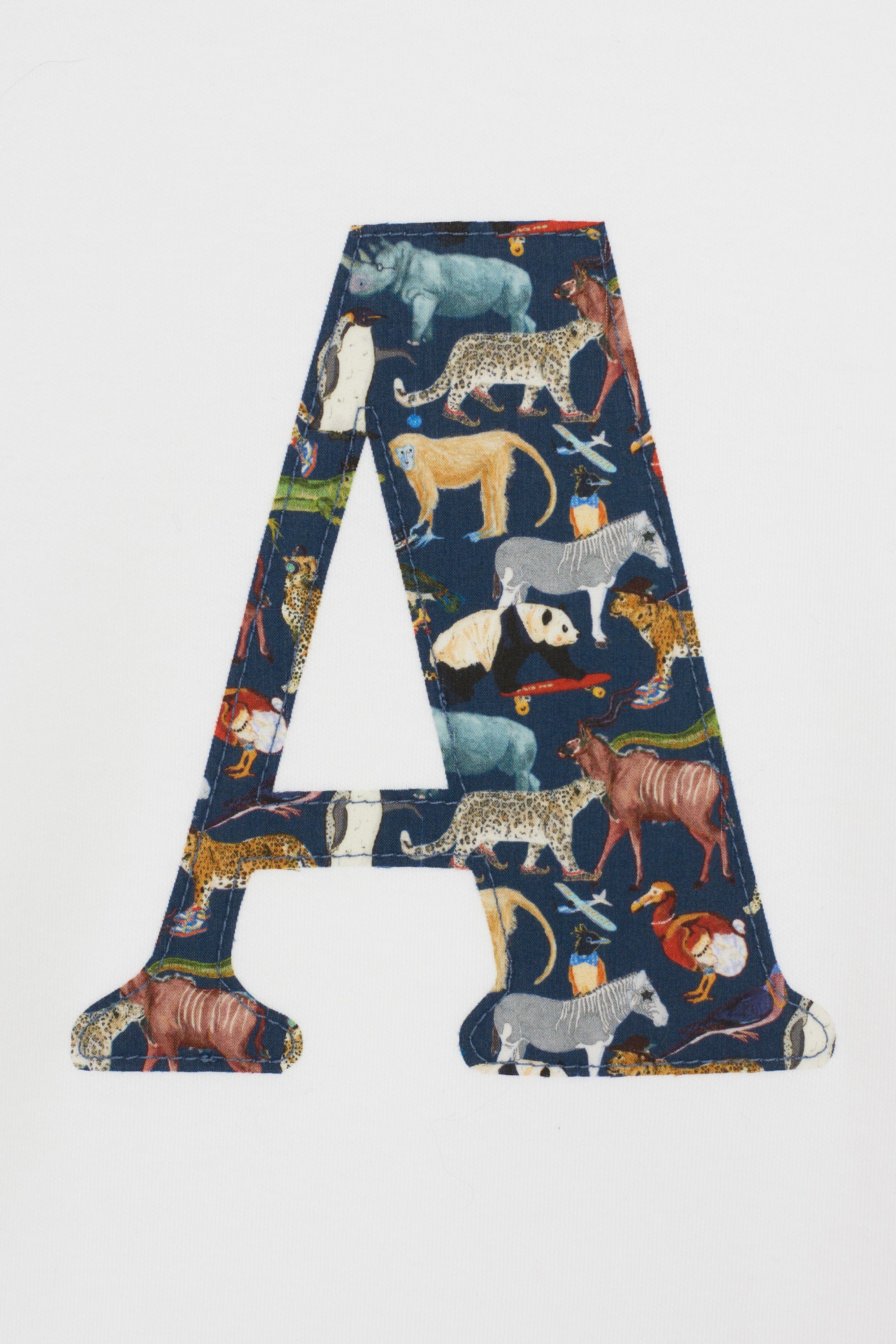 Magnificent Stanley Tee Personalised White T-Shirt in Quey 2 Liberty Print