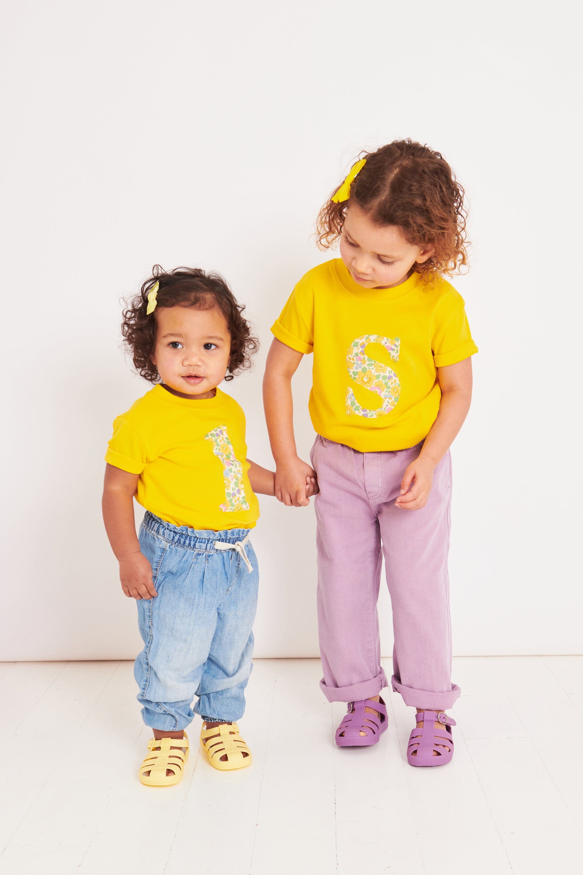 Magnificent Stanley Tee Personalised Yellow T-Shirt in Betsy Yellow Liberty Print