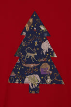 Load image into Gallery viewer, Magnificent Stanley Tee READY Red Tree T-Shirt in Liberty Christmas Print