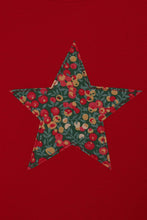 Load image into Gallery viewer, Magnificent Stanley Tee Red Star T-Shirt in Glitter Wiltshire Liberty Print