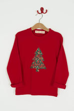 Load image into Gallery viewer, Magnificent Stanley Tee Red Tree T-Shirt in Glitter Wiltshire Liberty Print
