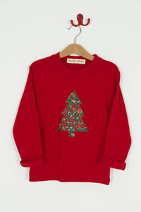 Magnificent Stanley Tee Red Tree T-Shirt in Glitter Wiltshire Liberty Print