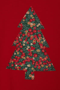 Magnificent Stanley Tee Red Tree T-Shirt in Glitter Wiltshire Liberty Print