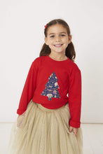 Load image into Gallery viewer, Magnificent Stanley Tee Red Tree T-Shirt in Liberty Christmas Print