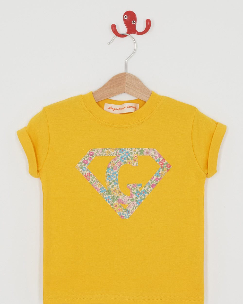 Magnificent Stanley Tee Superhero Yellow T-Shirt in choice of Liberty Print